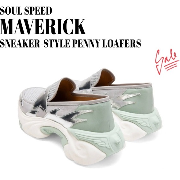 Soul Speed Maverick Silver and White Loafers - W8/M6 generous - Picture 3 of 16